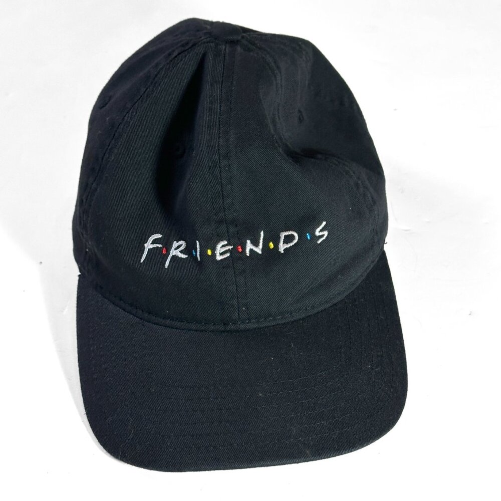 Friends TV Series Hat Licensed Font Logo Unisex Black Strapback Ball Cap